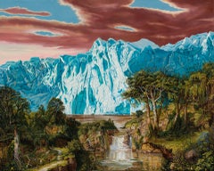 "Glaciers Melting into the Andes" Oil Painting