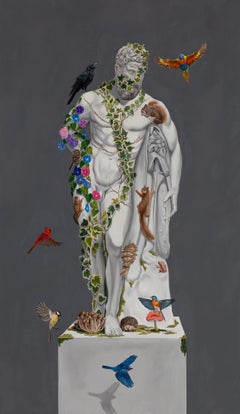 "Hercule prend un relooking" par Robin Hextrum, peinture originale