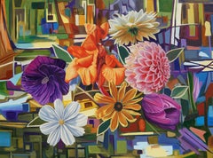 "Kaleidoscope Bouquet, " Oil Painting