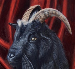 „No Longer a Sacrifice“ von Robin Hextrum, Original Ziegengemälde