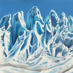 "Picchi di ghiaccio" dipinto a olio da Robin Hextrum