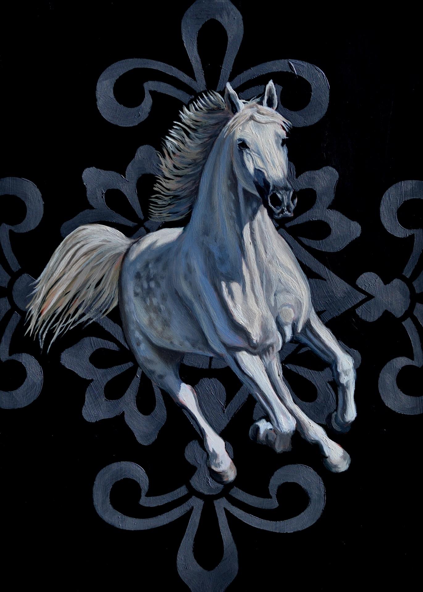 Robin Hextrum Animal Painting - Pearl Galloping