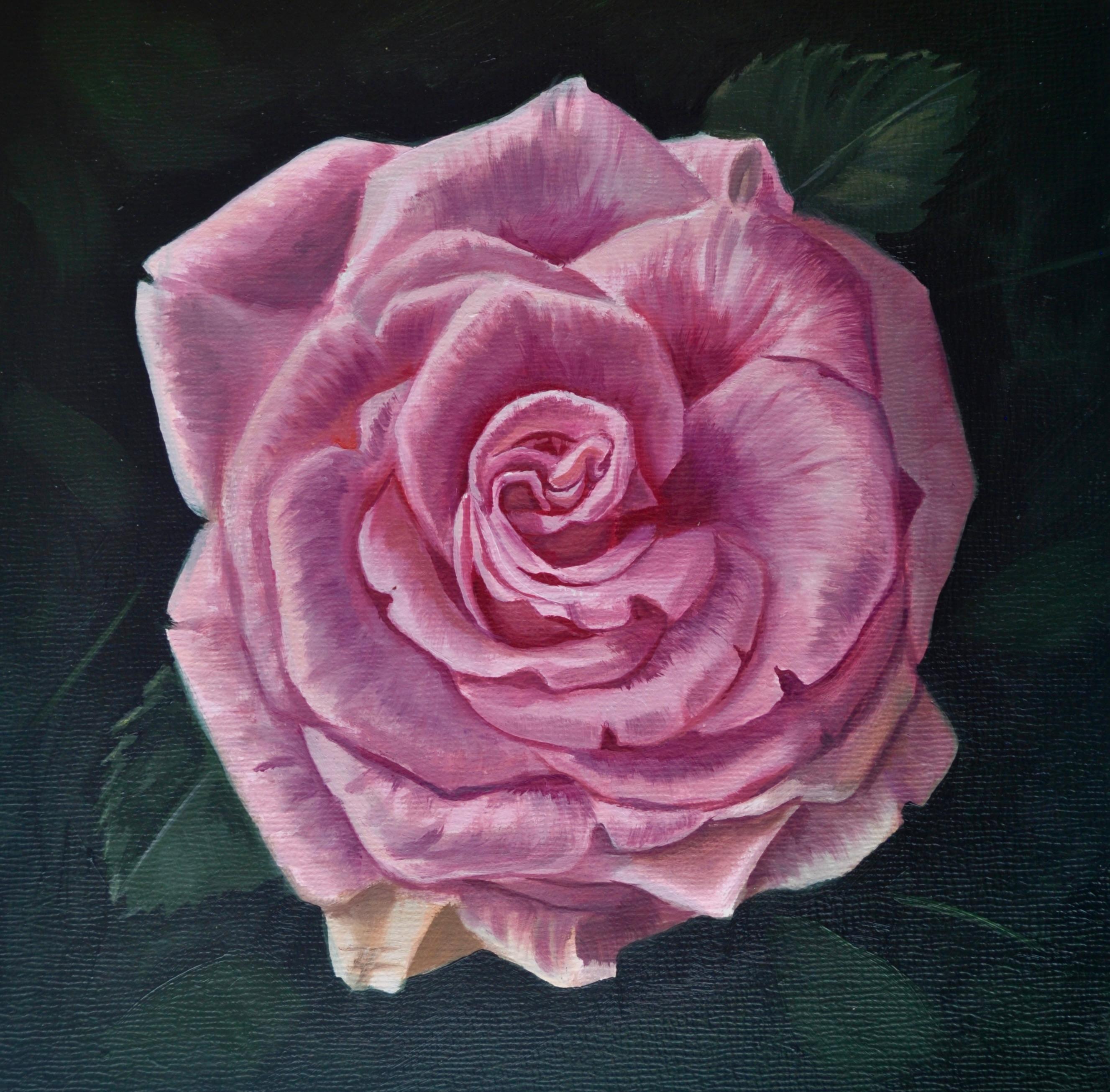 Rosa rosa", de Robin Hextrum (EE.UU.), es un colorido óleo que representa una delicada rosa rosa en plena floración. Este cuadro se vende sin enmarcar, pero está listo para colgar.

Biografía del artista:
Robin Hextrum es una pintora contemporánea