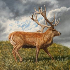 „Spirit of the High Country“ – Zeitgenössisches Ölgemälde mit Elchmotiv, 2026