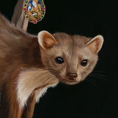 "The Collector" - Marten, Pine Marten, Sable by Robin Hextrum, Oil Painting