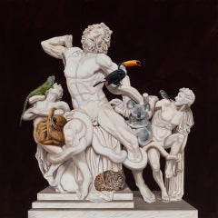 "Visiteurs de Laocoön et de ses fils" par Robin Hextrum, peinture originale