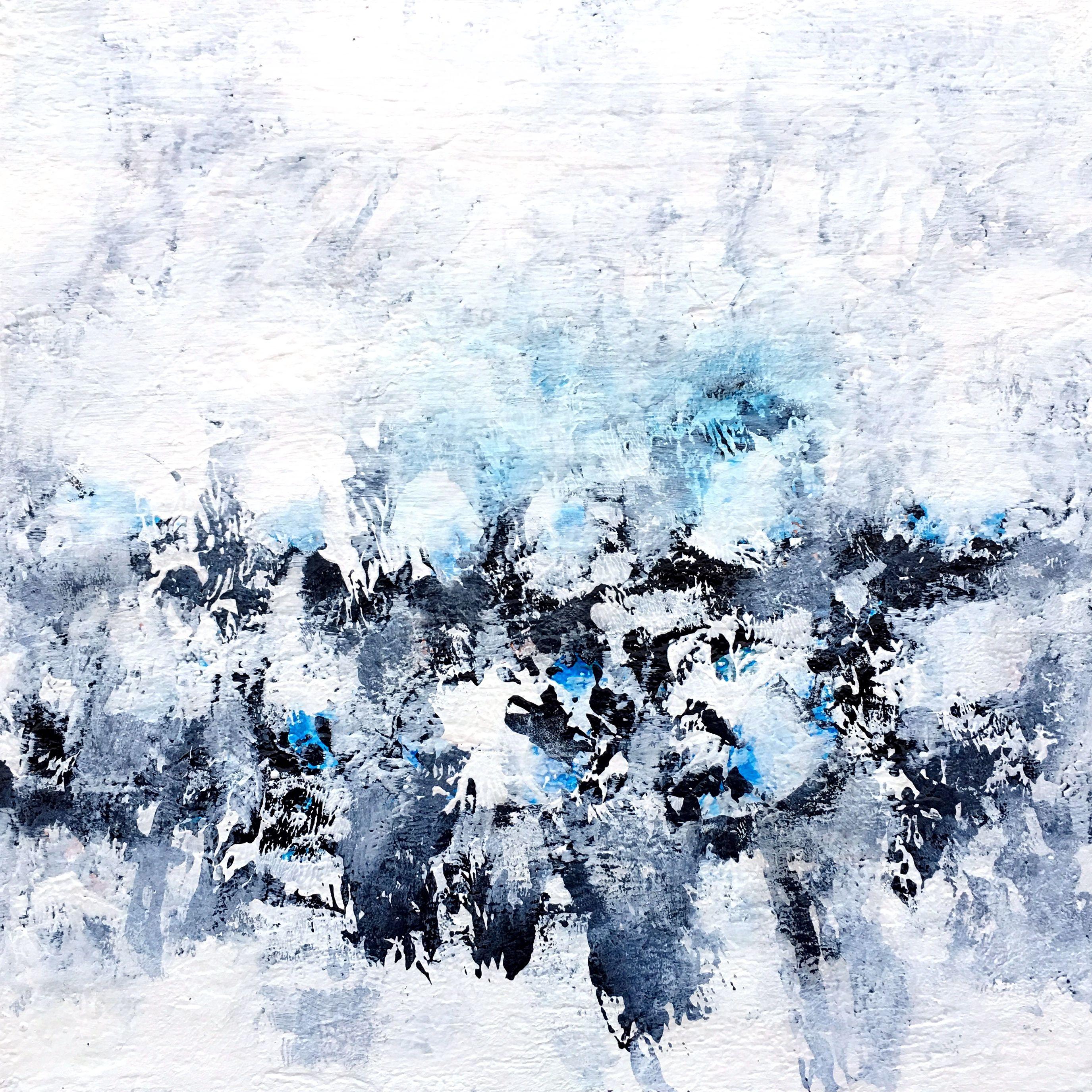 Diamond Blue, tecnica mista su tela - Mixed Media Art di Robin Jorgensen