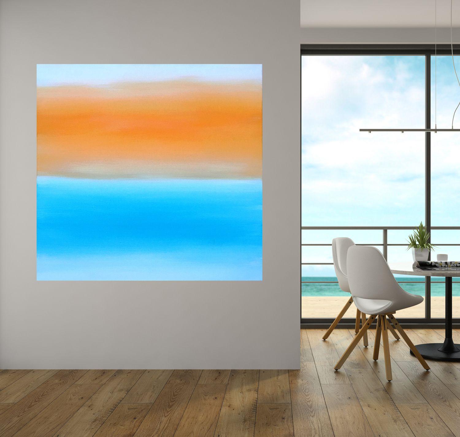Hacia el sol del Caribe, Pintura, Acrílico sobre lienzo - Painting de Robin Jorgensen