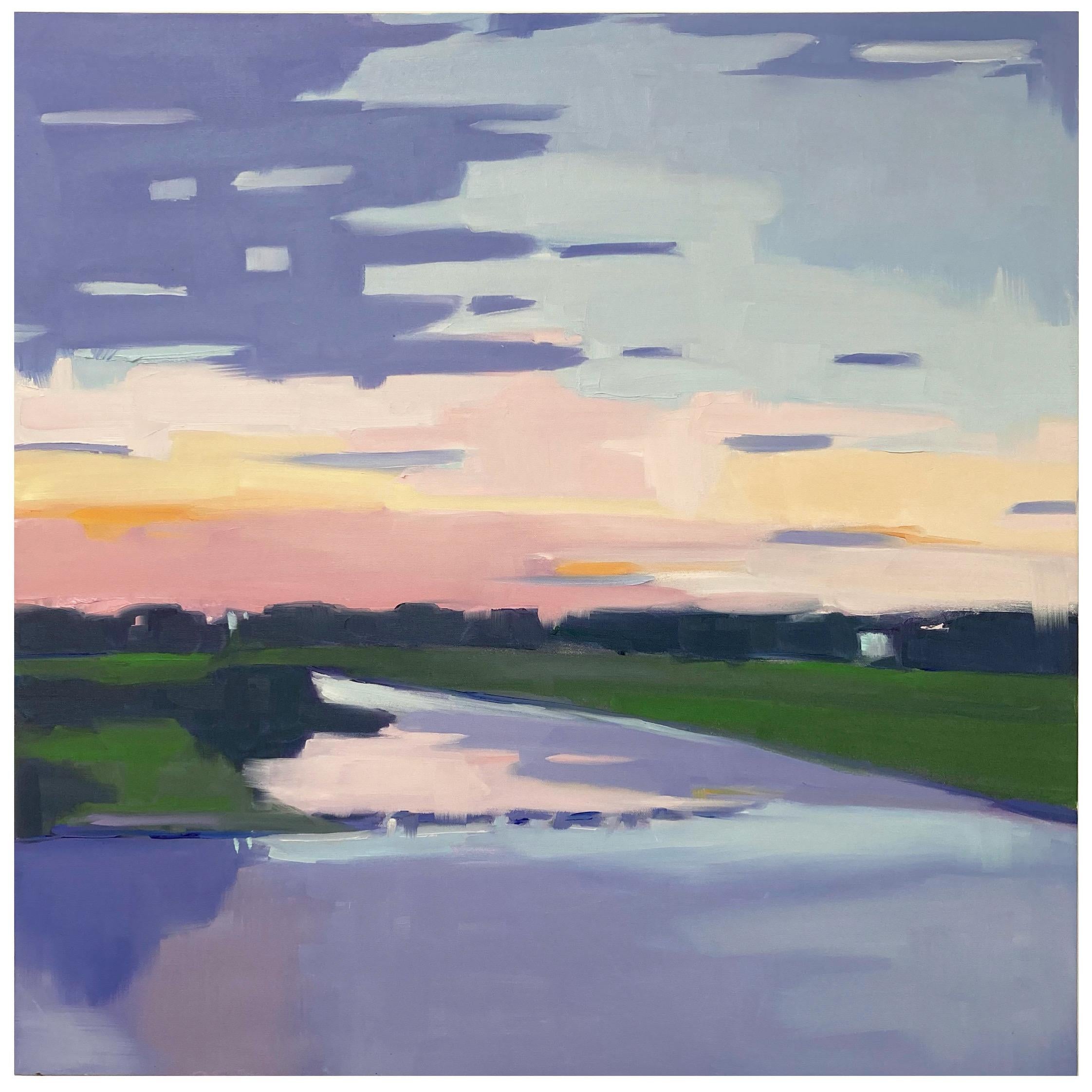 Robin Koffler Landscape Painting - Purple Clouds