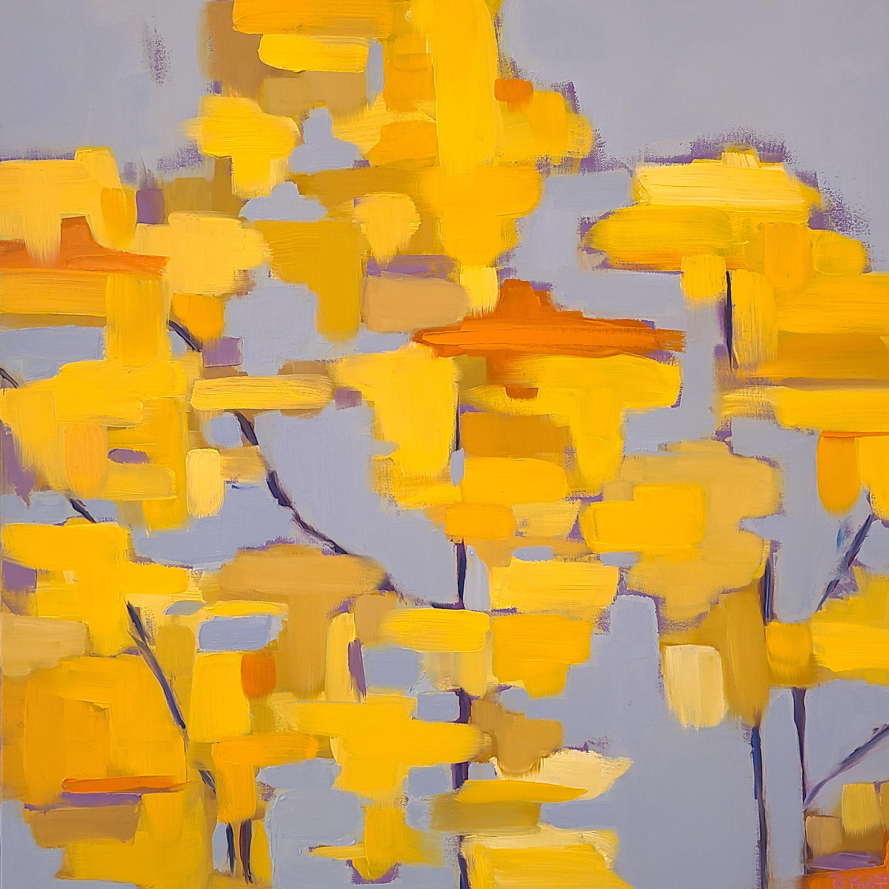 Yellow Trees - Painting by Robin Koffler