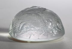 Robin Lehman Leaping Fish Dichroic Art Glass Paperweight, 2017