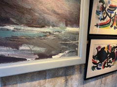 Modern Abstract Landscape Marine Oil Painting of a Cornish Cove