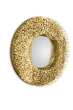 Robin Mirror - Hand-Crafted Gold Plated Brass & Mirror - Boca do Lobo