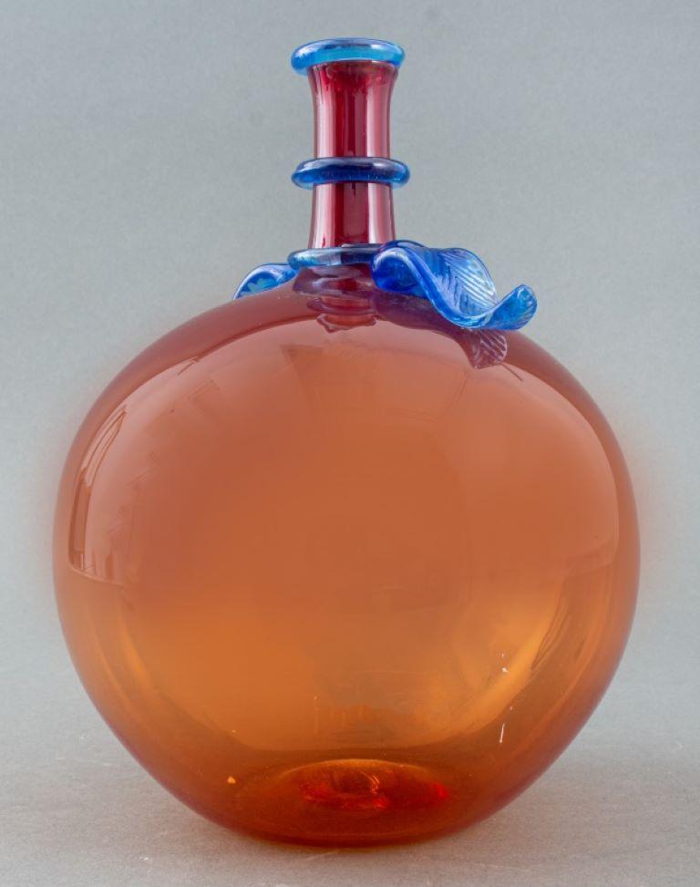 Robin Mix (American, XX-XXI) Amber Glass Vase, 1993, signed and dated to underside.

Dealer: S138XX