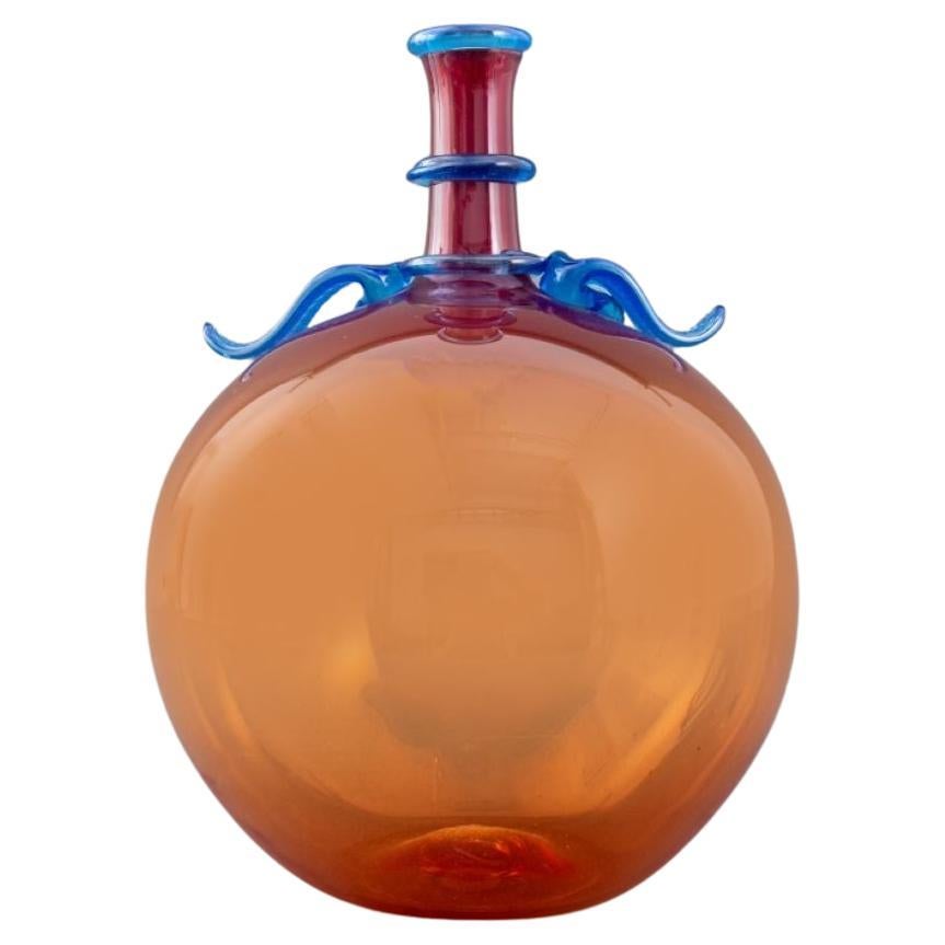 Robin Mix Amber Glass Vase, 1993 For Sale