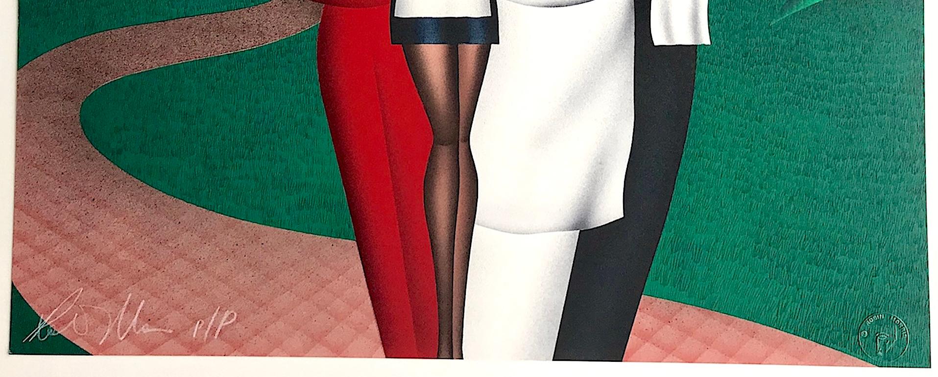 AT YOUR SERVICE Signed Lithograph, Group Portrait, Hotel Bellhop, Waiters, Chef For Sale 2