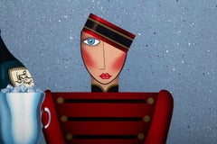 Bellhop, Art Deco Screenprint by Robin Morris