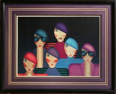 François et quelques amis, lithographie Art déco de Robin Morris