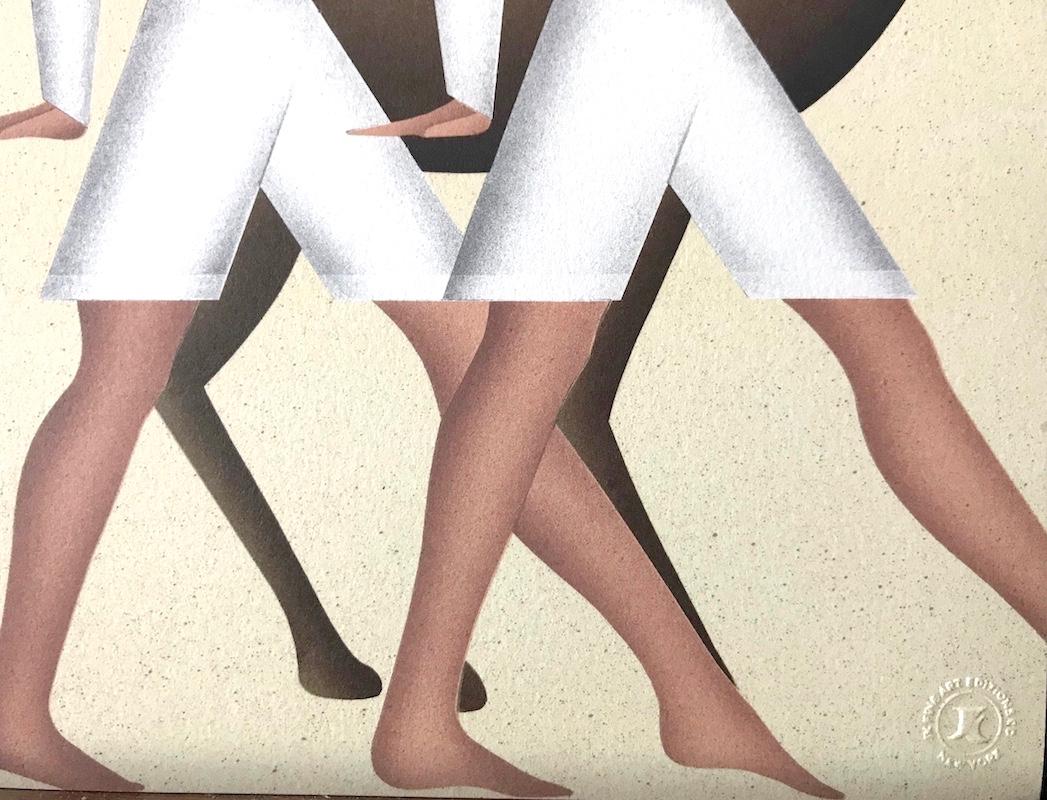 LAND OF THE PHAROAHS Signed Lithograph, Expedition, Egyptian Pyramids, Camels For Sale 2