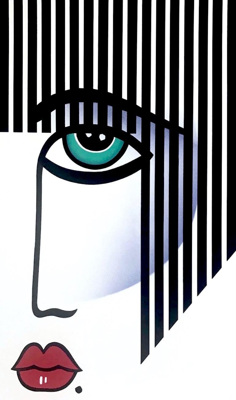 NEW DECO, de la artista Robin Morris, es una litografía original hecha a mano en edición limitada, impresa mediante técnicas de litografía manual en papel Arches de archivo, 100% libre de ácido. NEW DECO es un atrevido y gráfico retrato de rostro