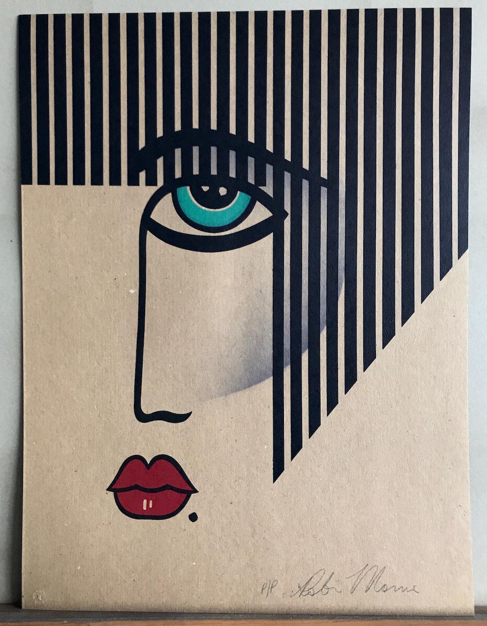 black stripes on face