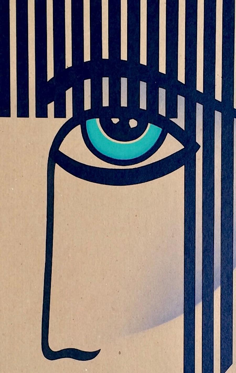 NEW DECO, de la artista Robin Morris, es una litografía original de edición limitada impresa con técnicas litográficas manuales en papel de archivo de color marrón, 100% libre de ácido. NEW DECO es un atrevido y moderno retrato de rostro femenino