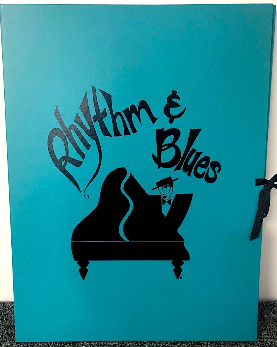 RHYTHM & BLUES SUITE Portfolio von 4 signierten Lithografien, Art déco-Musikporträts – Print von Robin Morris