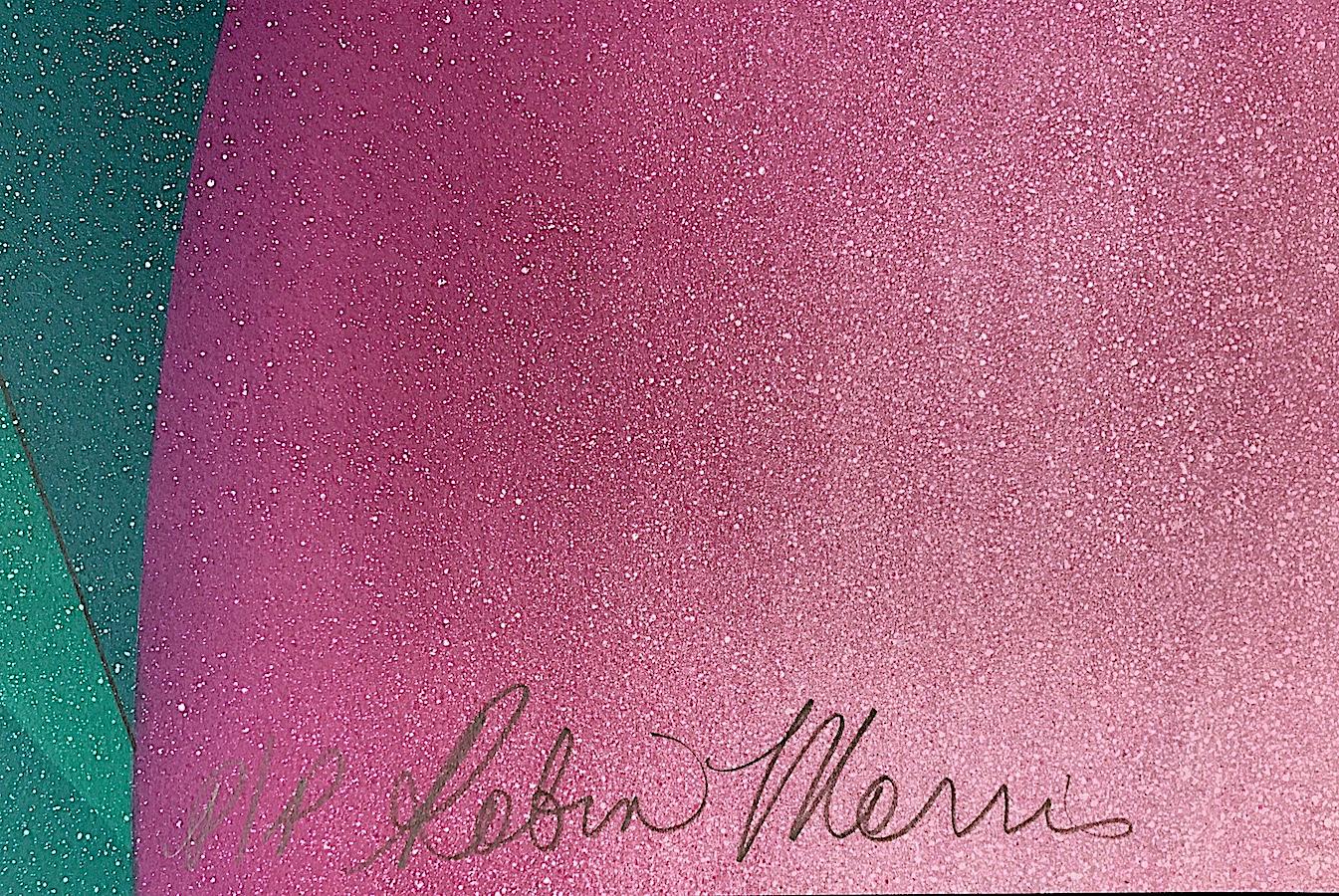 WAITING FOR THE BOYS, de la femme artiste Robin Morris, est une lithographie originale en édition limitée, imprimée à l'aide de techniques de lithographie à la main sur du papier d'archives Arches, 100 % sans acide. RIVALS est un portrait