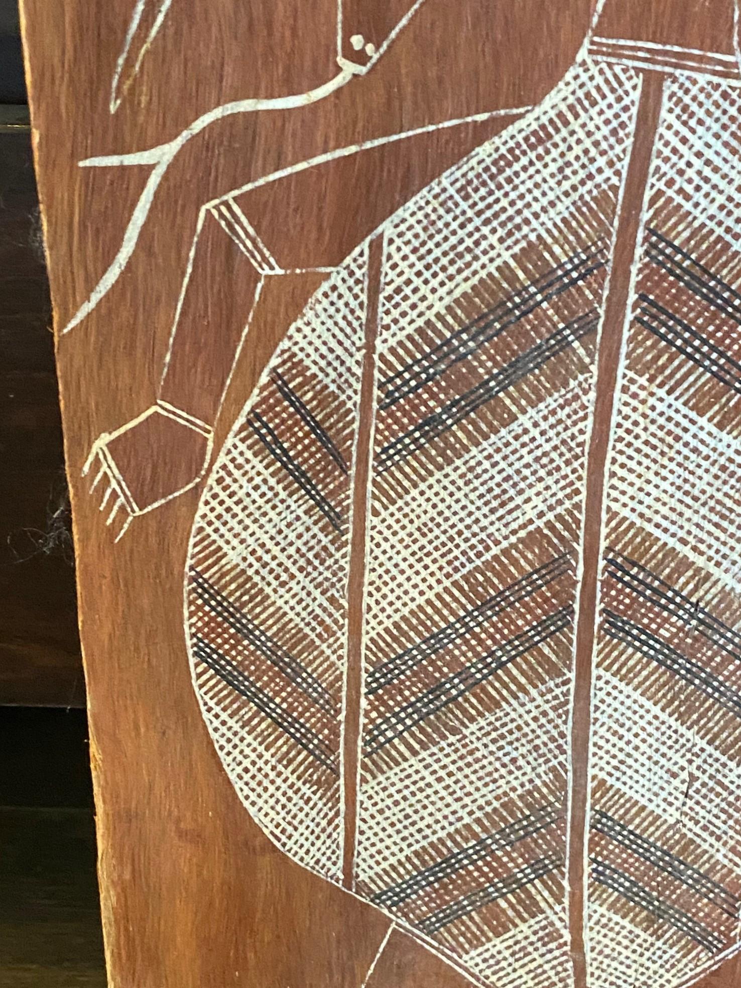 Robin Nganjmirra Australische Eingeborenen Aborigine Kunst Original Rindenmalerei im Angebot 4