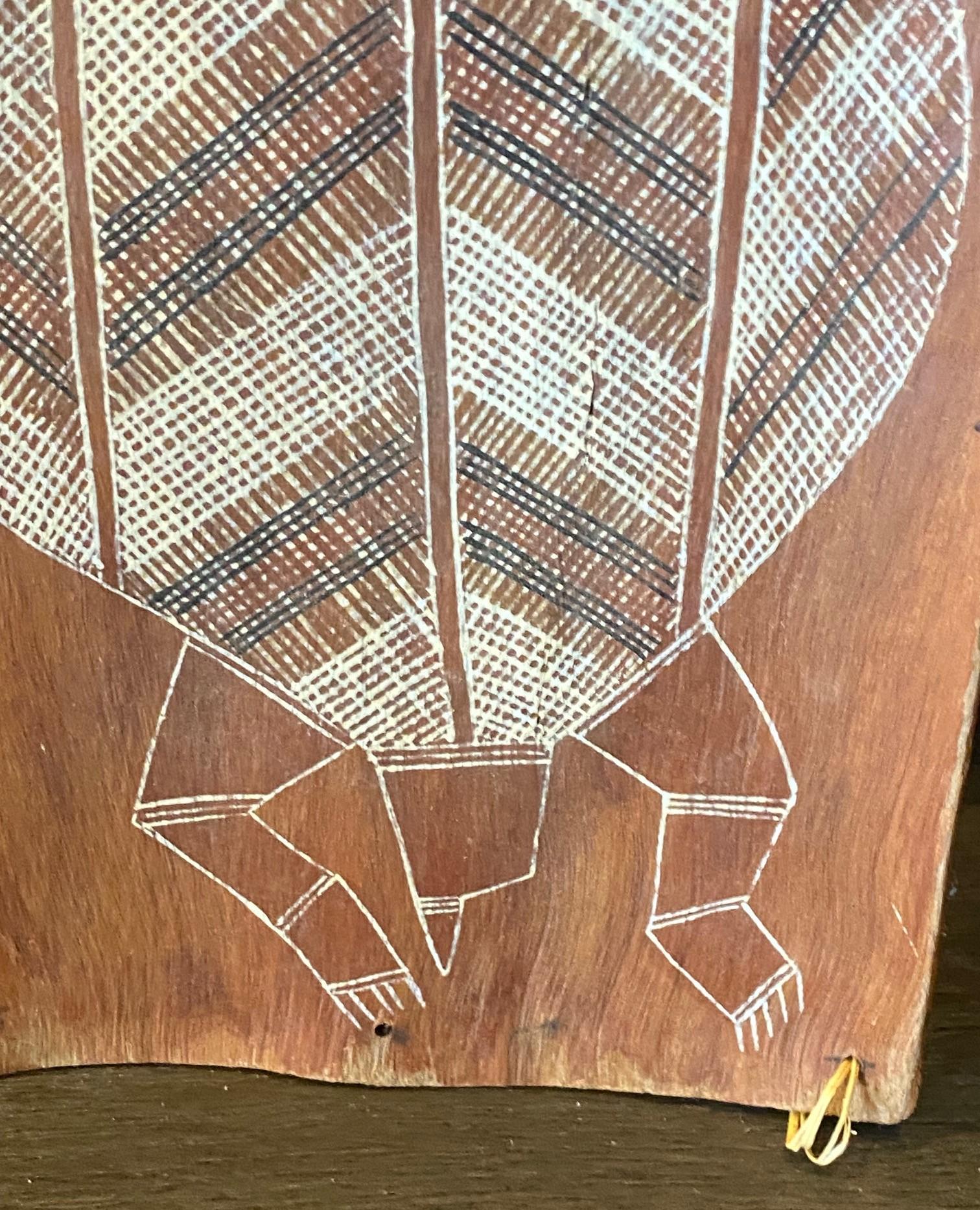 Robin Nganjmirra Australische Eingeborenen Aborigine Kunst Original Rindenmalerei im Angebot 5