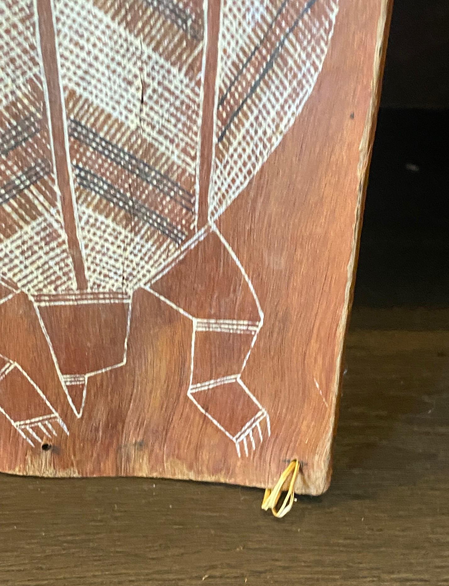 Robin Nganjmirra Australische Eingeborenen Aborigine Kunst Original Rindenmalerei im Angebot 8