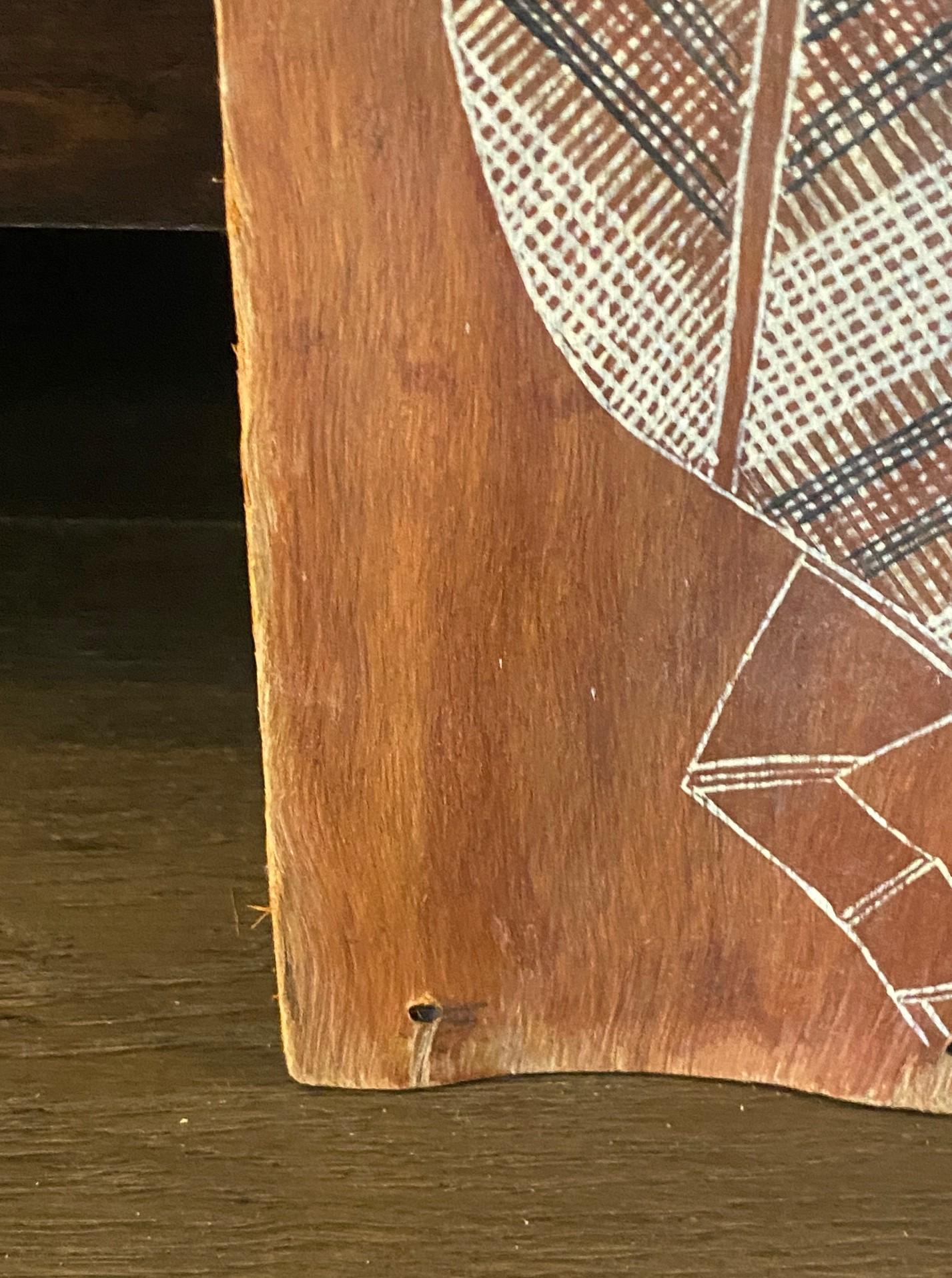 Robin Nganjmirra Australische Eingeborenen Aborigine Kunst Original Rindenmalerei im Angebot 9