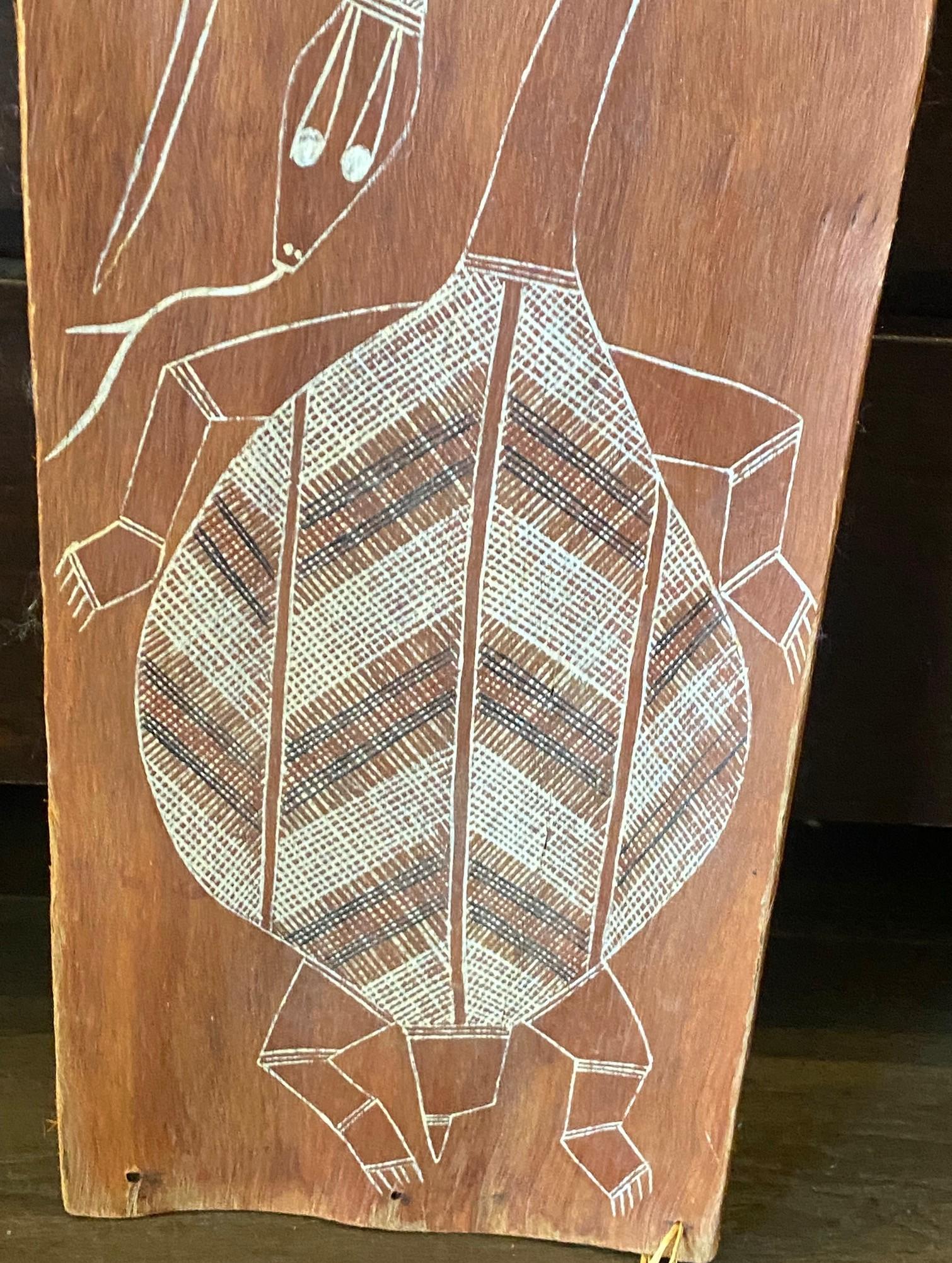 Robin Nganjmirra Australische Eingeborenen Aborigine Kunst Original Rindenmalerei (20. Jahrhundert) im Angebot