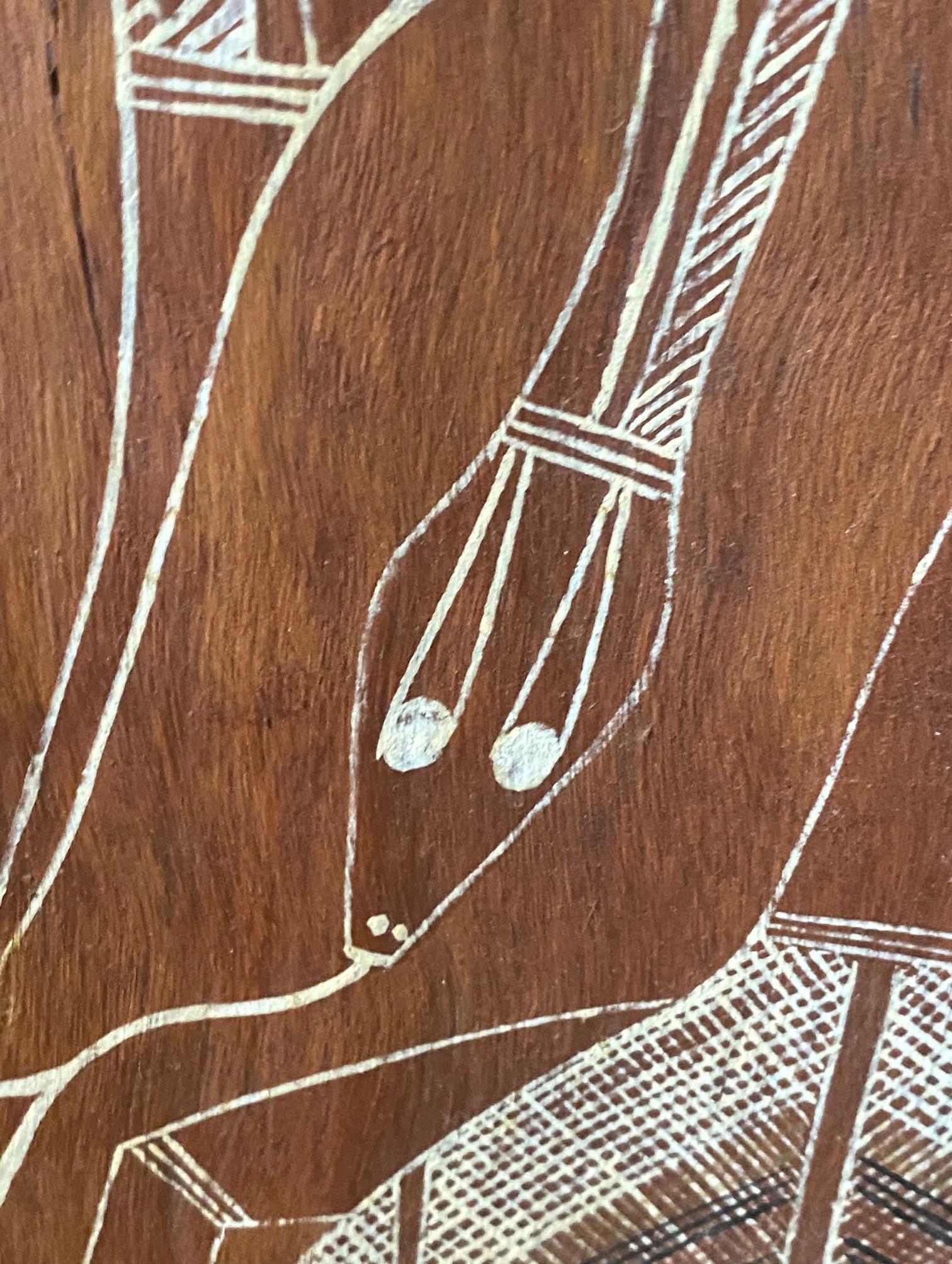 Robin Nganjmirra Australische Eingeborenen Aborigine Kunst Original Rindenmalerei im Angebot 2