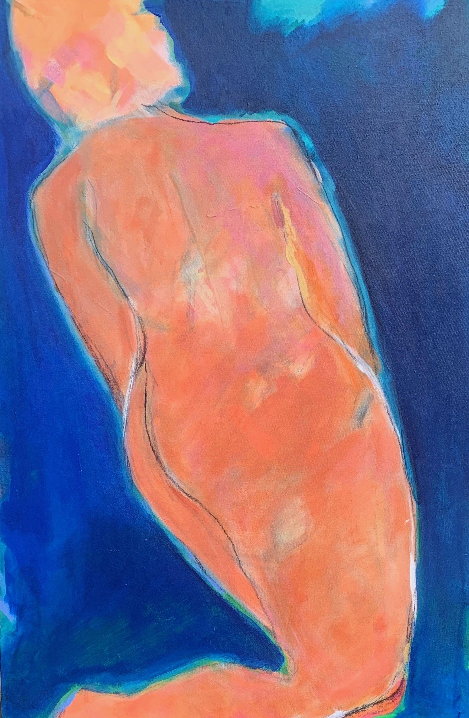 Robin Okun Nude Painting - balancing act 2, Painting, Acrylic on Canvas