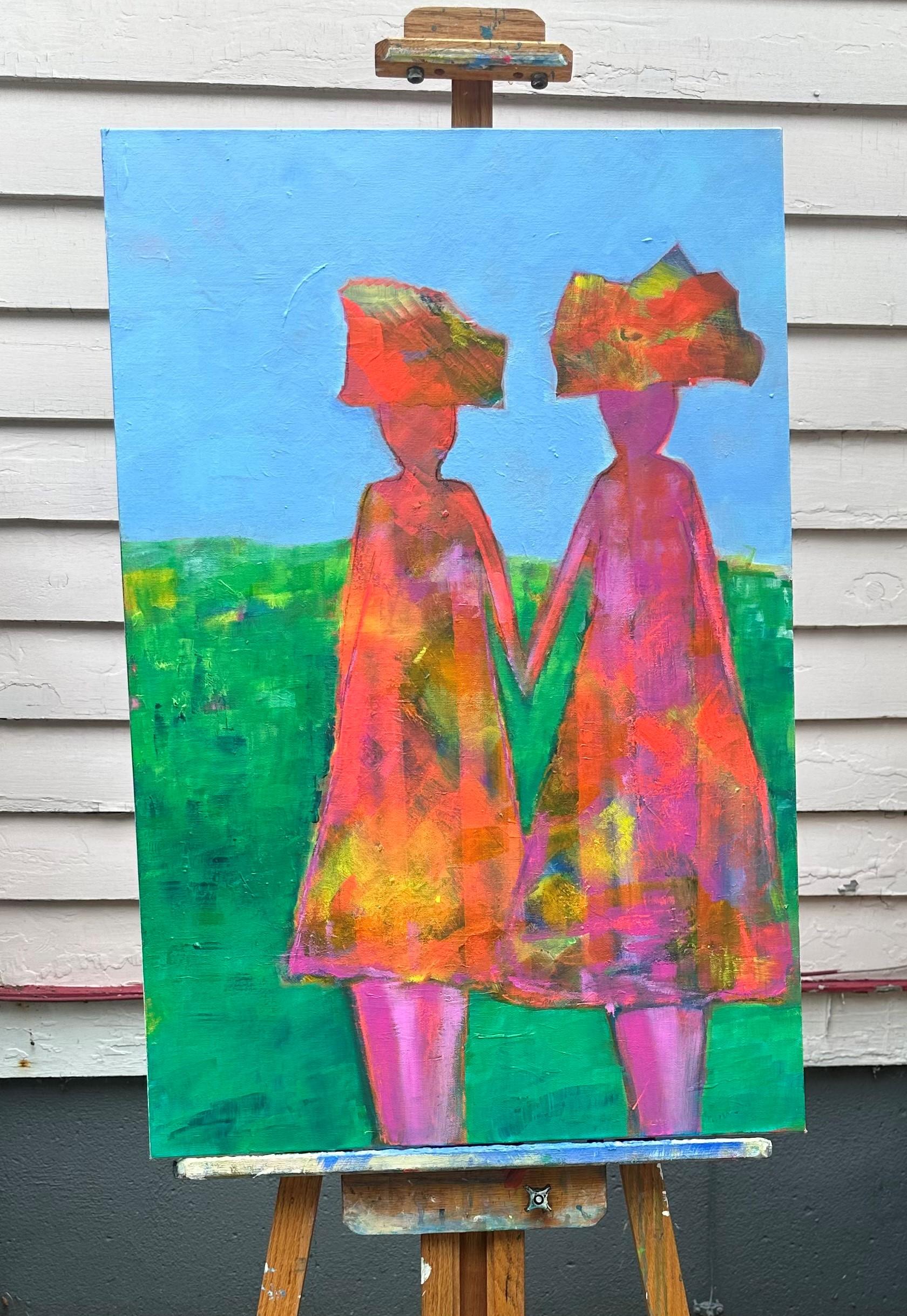 Blooming Together, Pittura astratta - Painting Astratto di Robin Okun