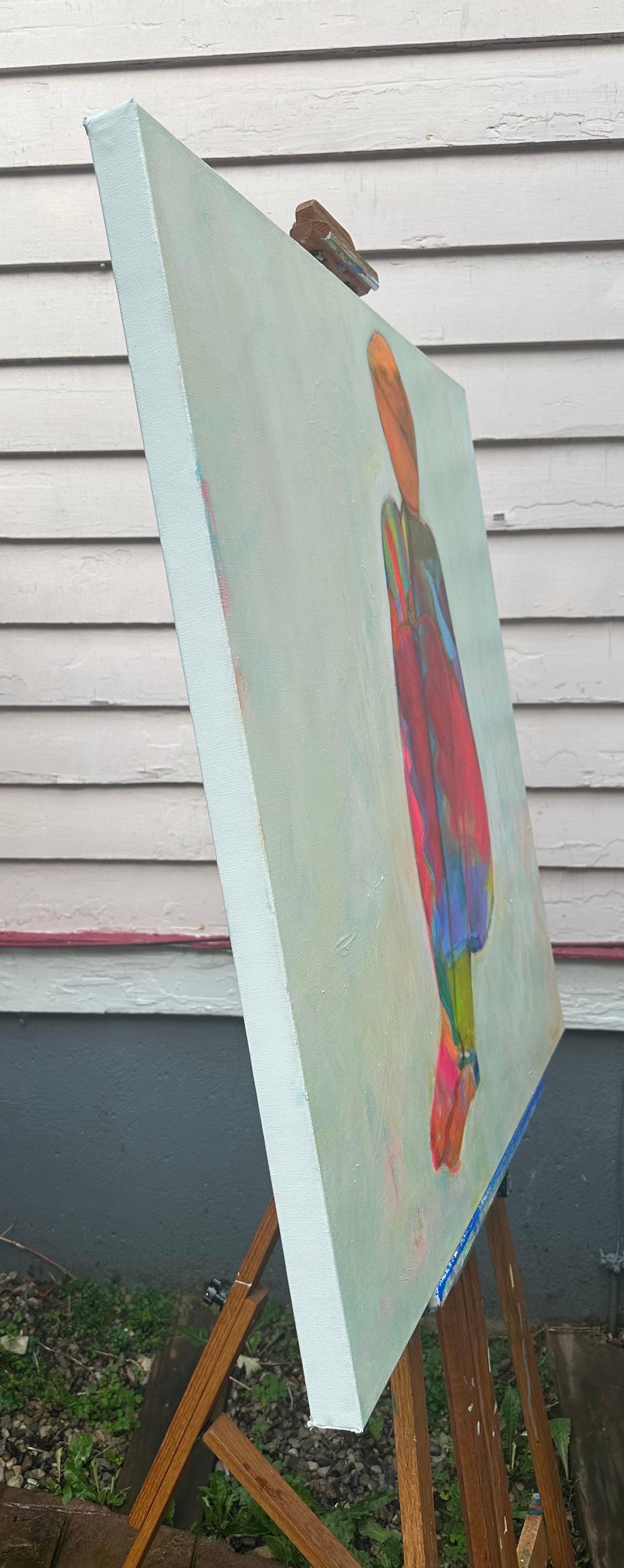 Prospettiva fresca, Pittura astratta - Painting di Robin Okun