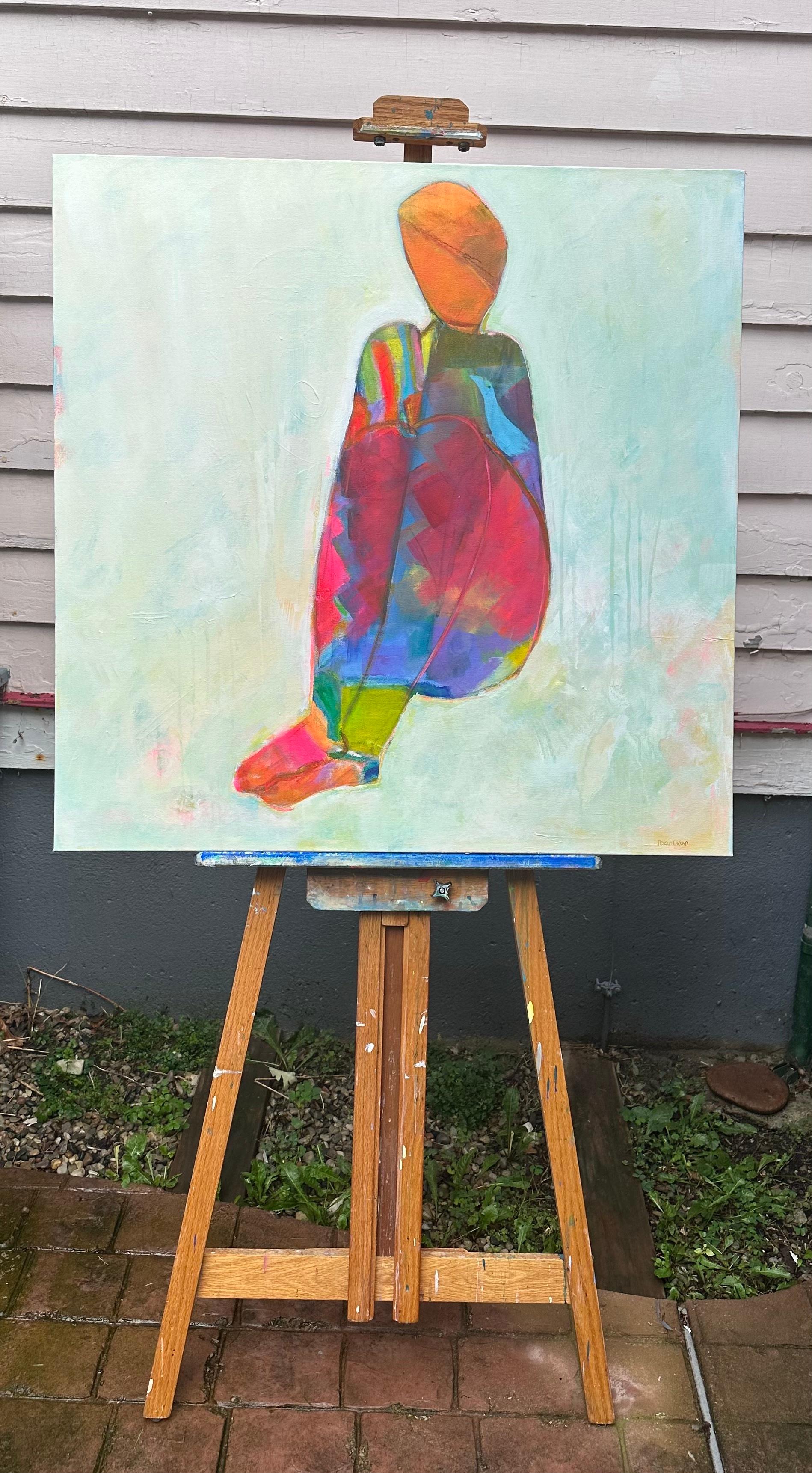 Prospettiva fresca, Pittura astratta - Painting Astratto di Robin Okun