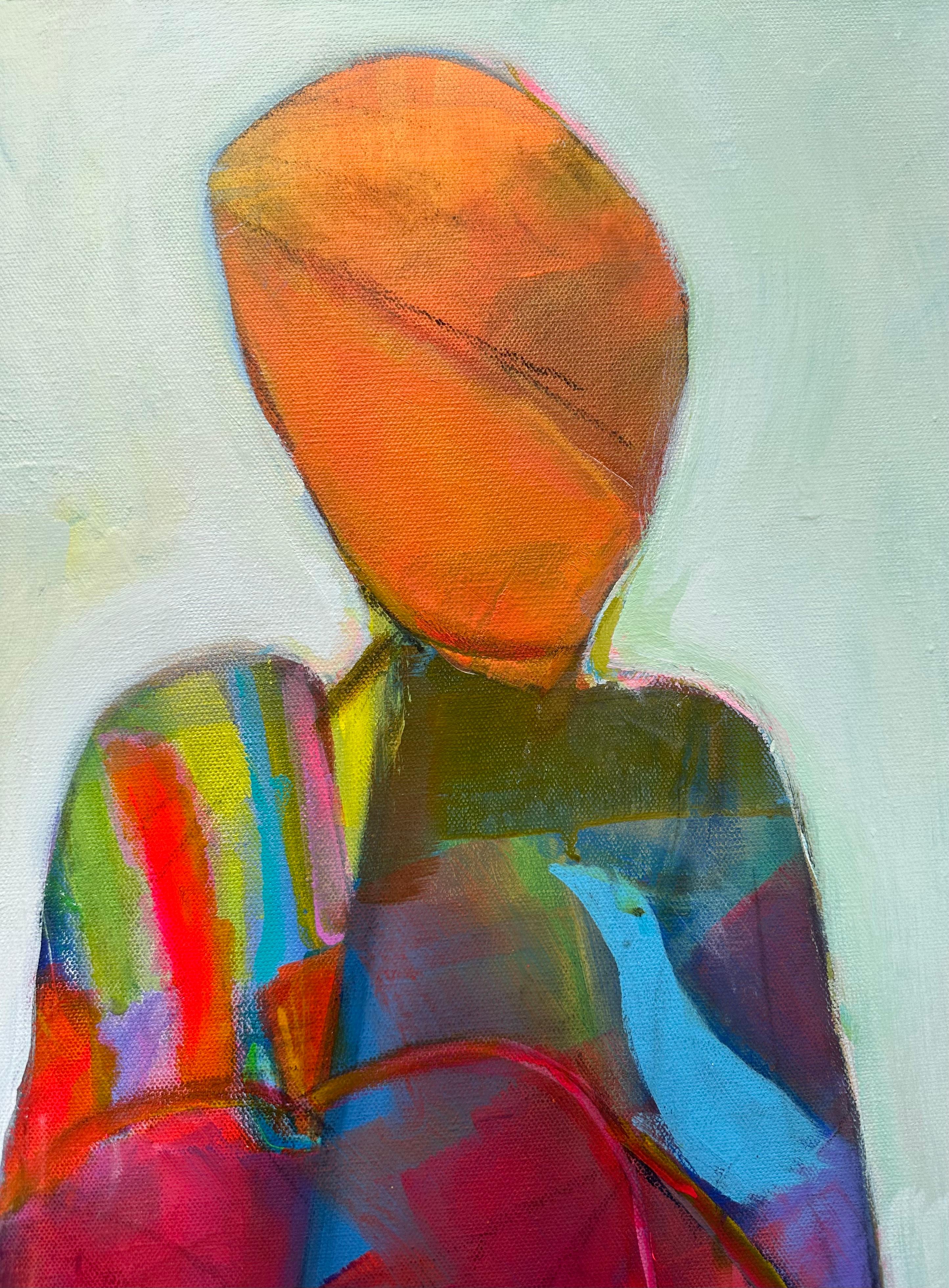 Prospettiva fresca, Pittura astratta - Abstract Painting Grigio di Robin Okun