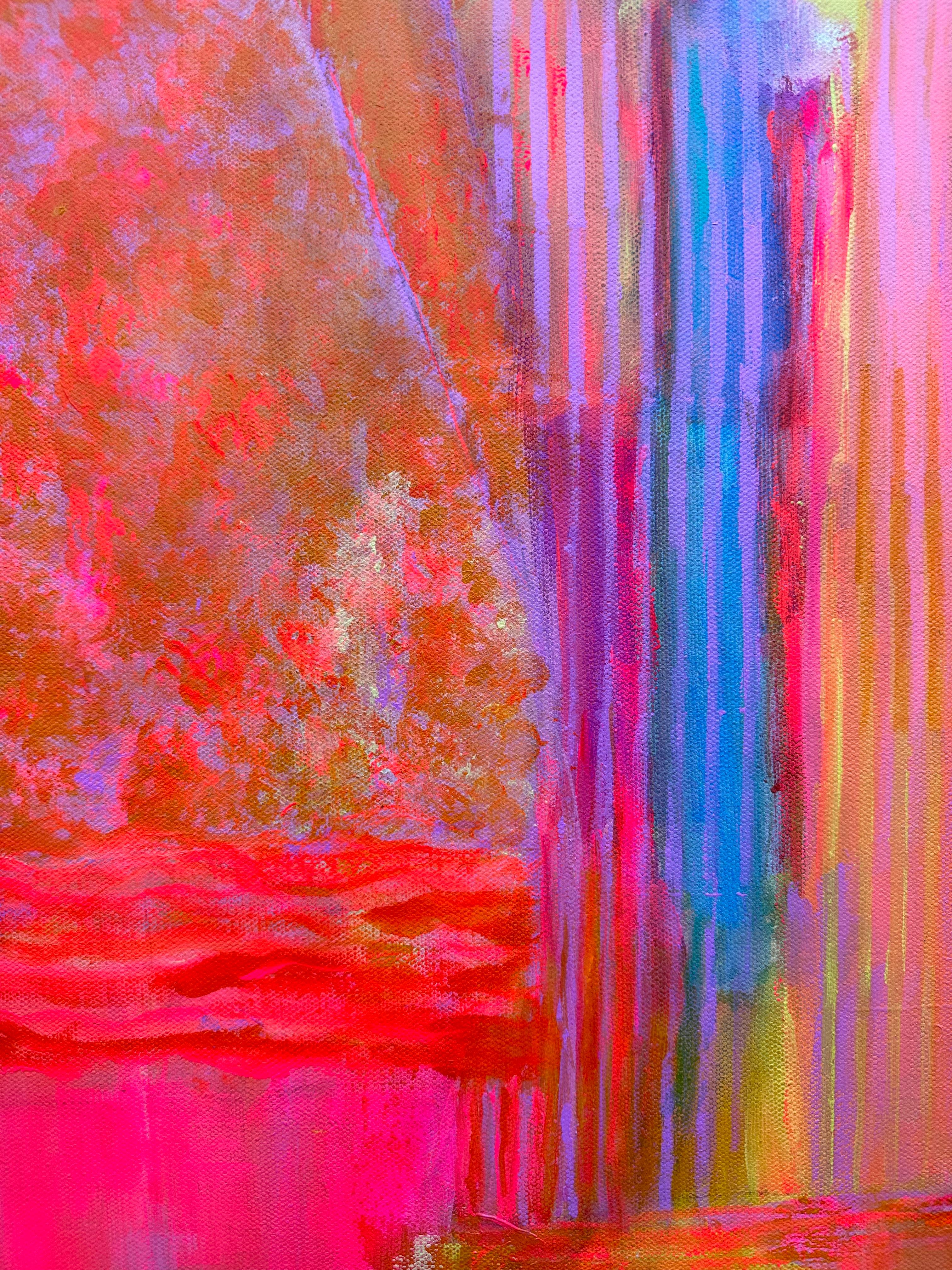 La mia natura morta, pittura astratta - Figurative Painting Arancia di Robin Okun