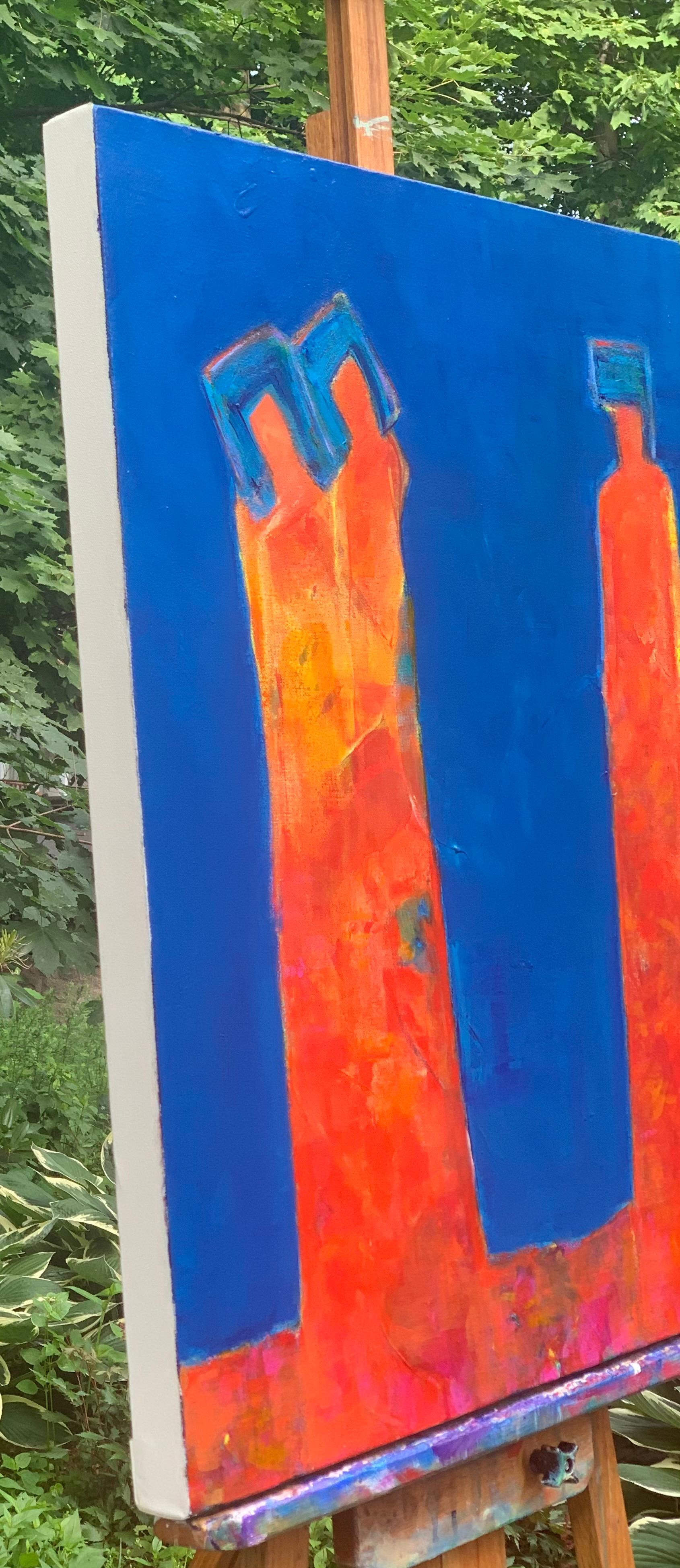 Seconda ripresa, Pittura astratta - Painting di Robin Okun