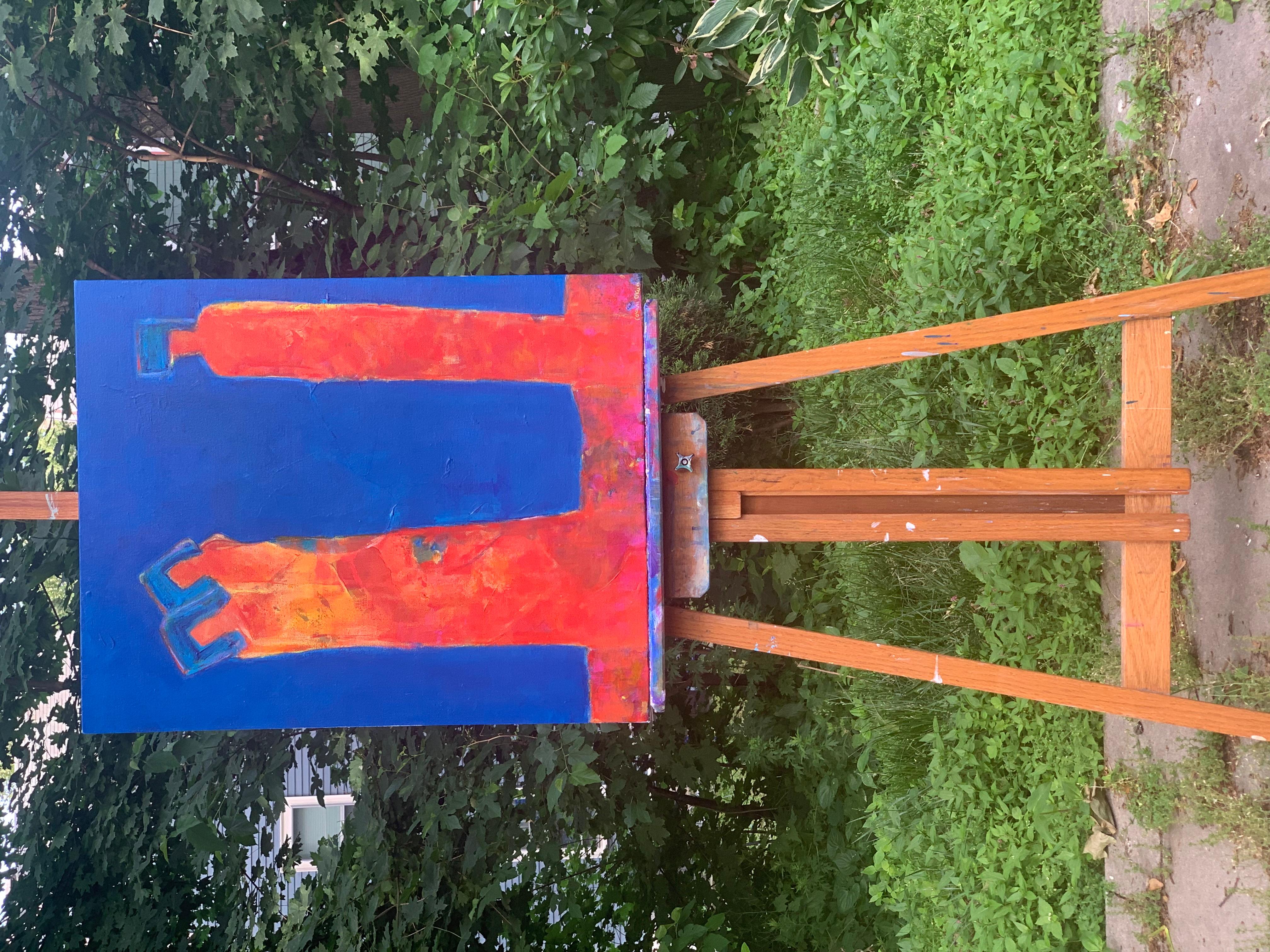 Seconda ripresa, Pittura astratta - Painting Astratto di Robin Okun