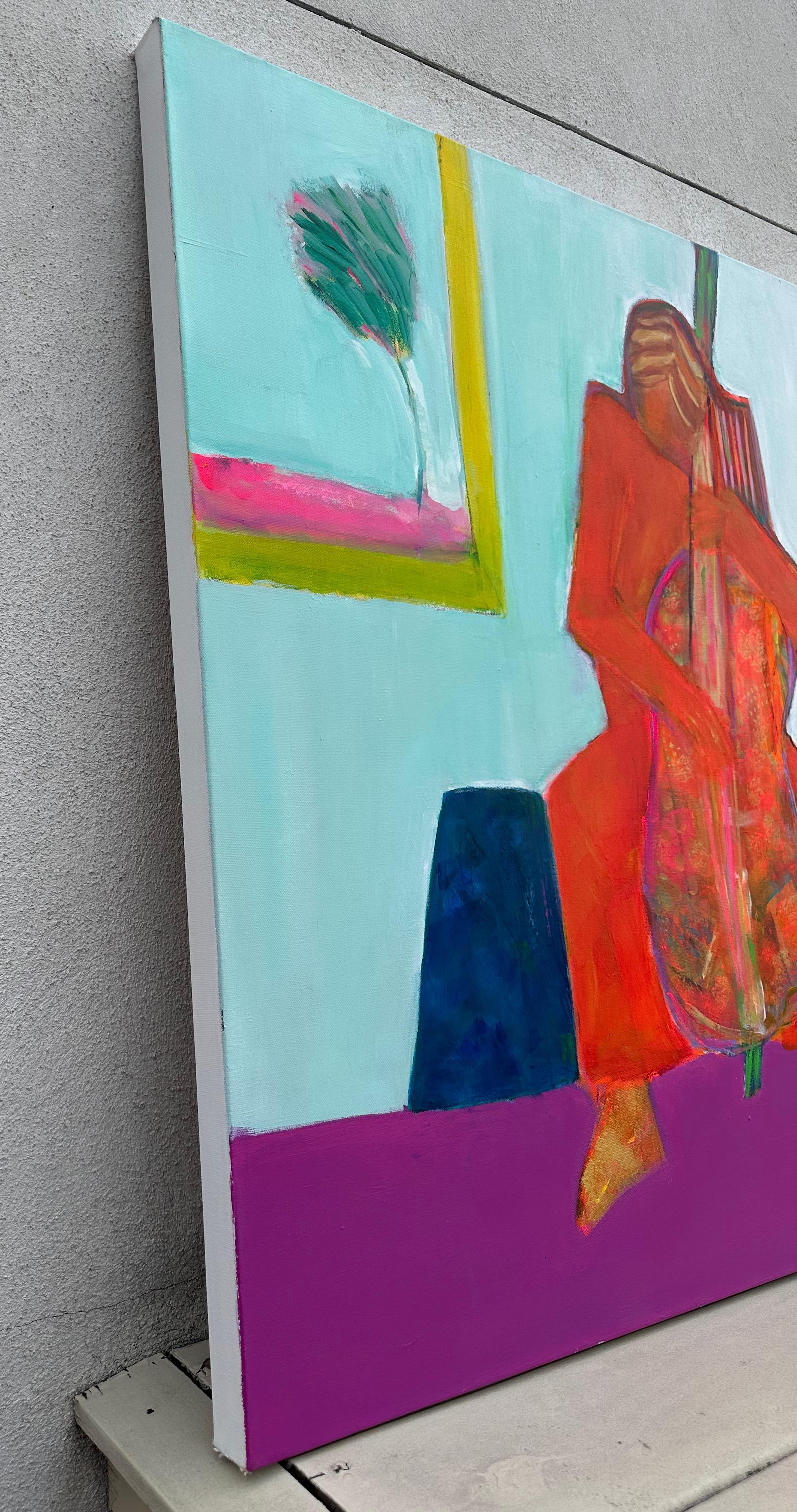 Die Farbe der Musik, Originalgemälde – Painting von Robin Okun
