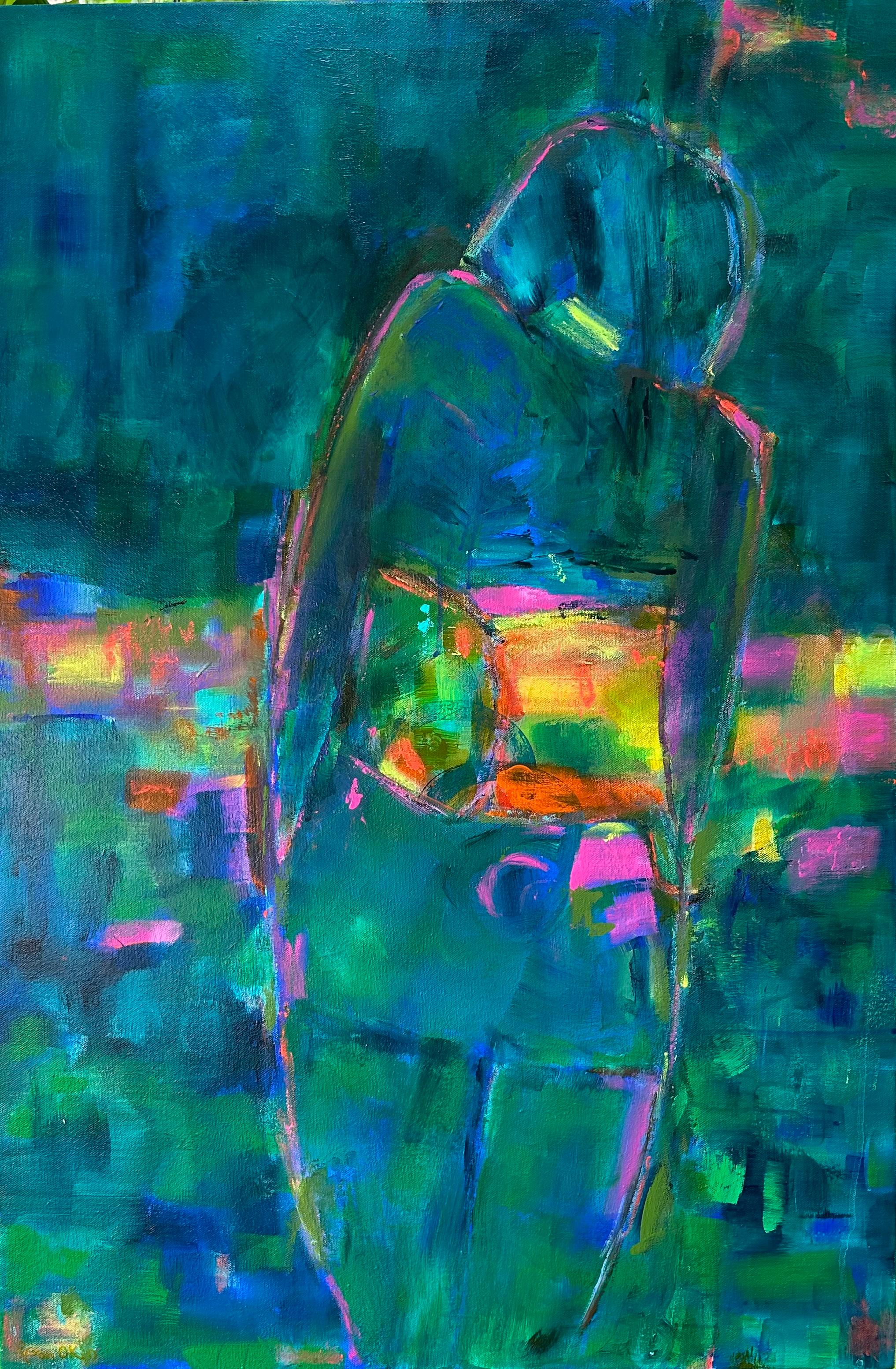 Abstract Painting di Robin Okun - La via di mezzo, Pittura astratta