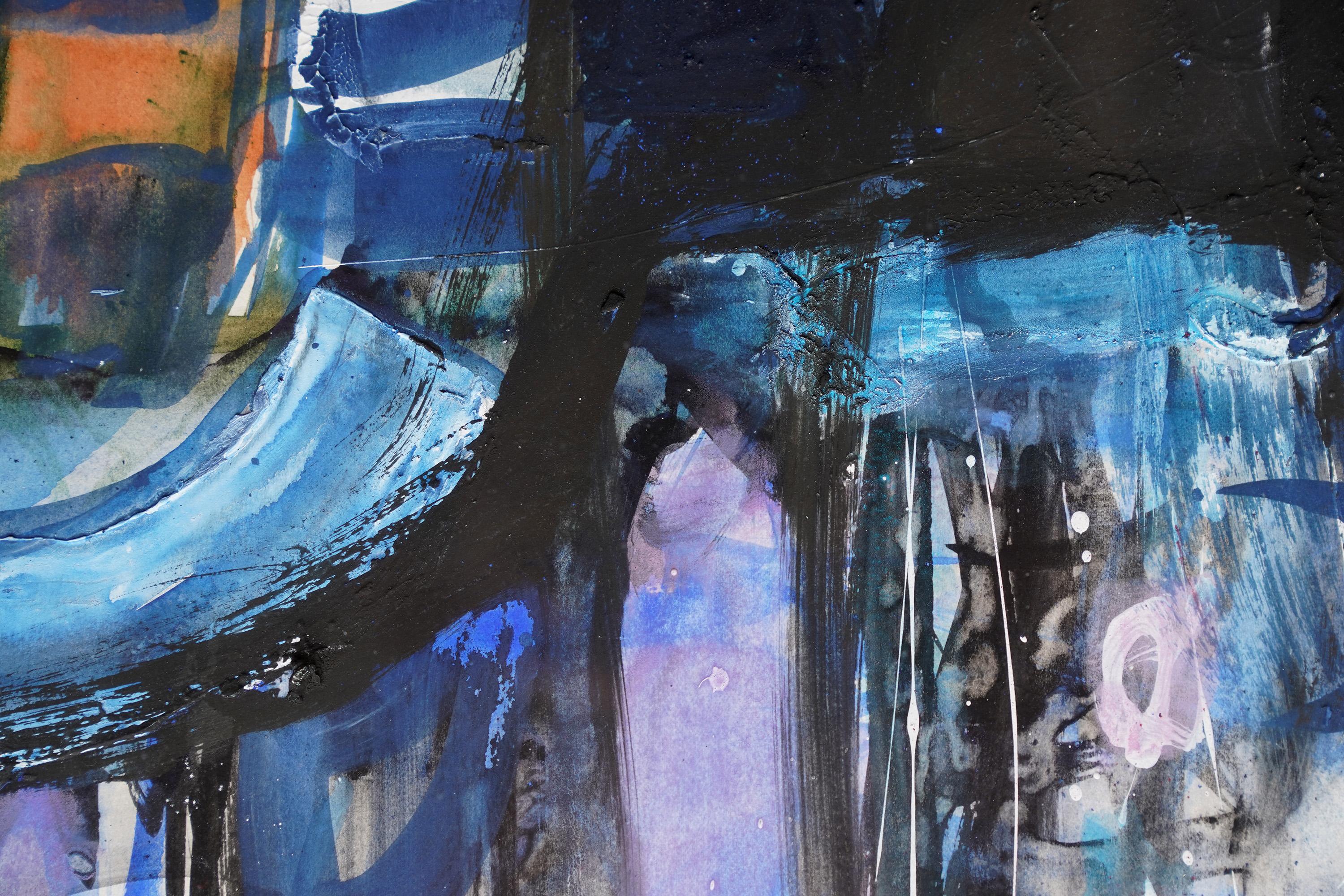 Blue Totem - Schottisch ausgestellt 1960er Jahre Abstrakte Kunst  im Angebot 6