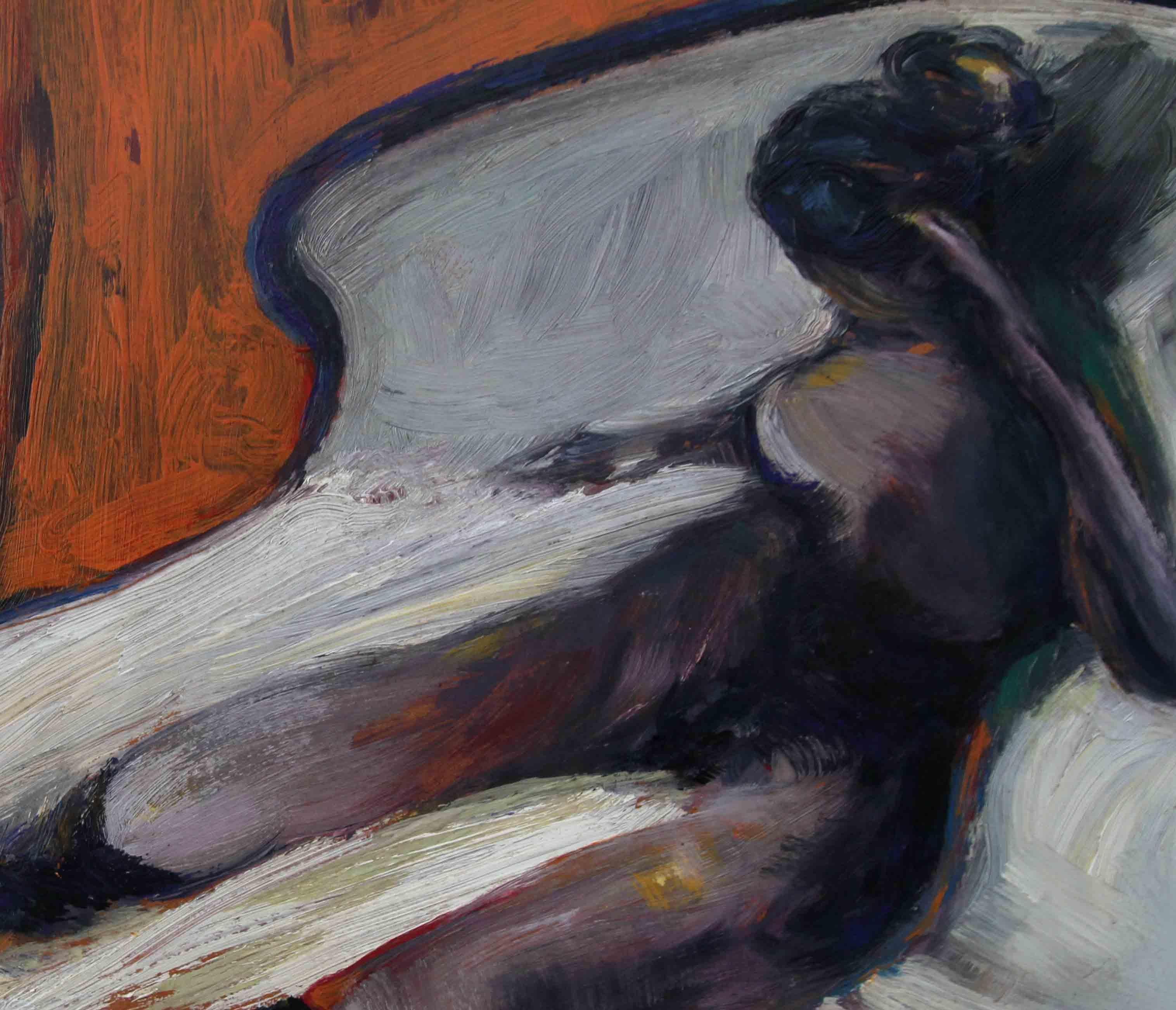 Women Observed - Scottish art Edinburgh Expressionist artist nude oil painting For Sale 1