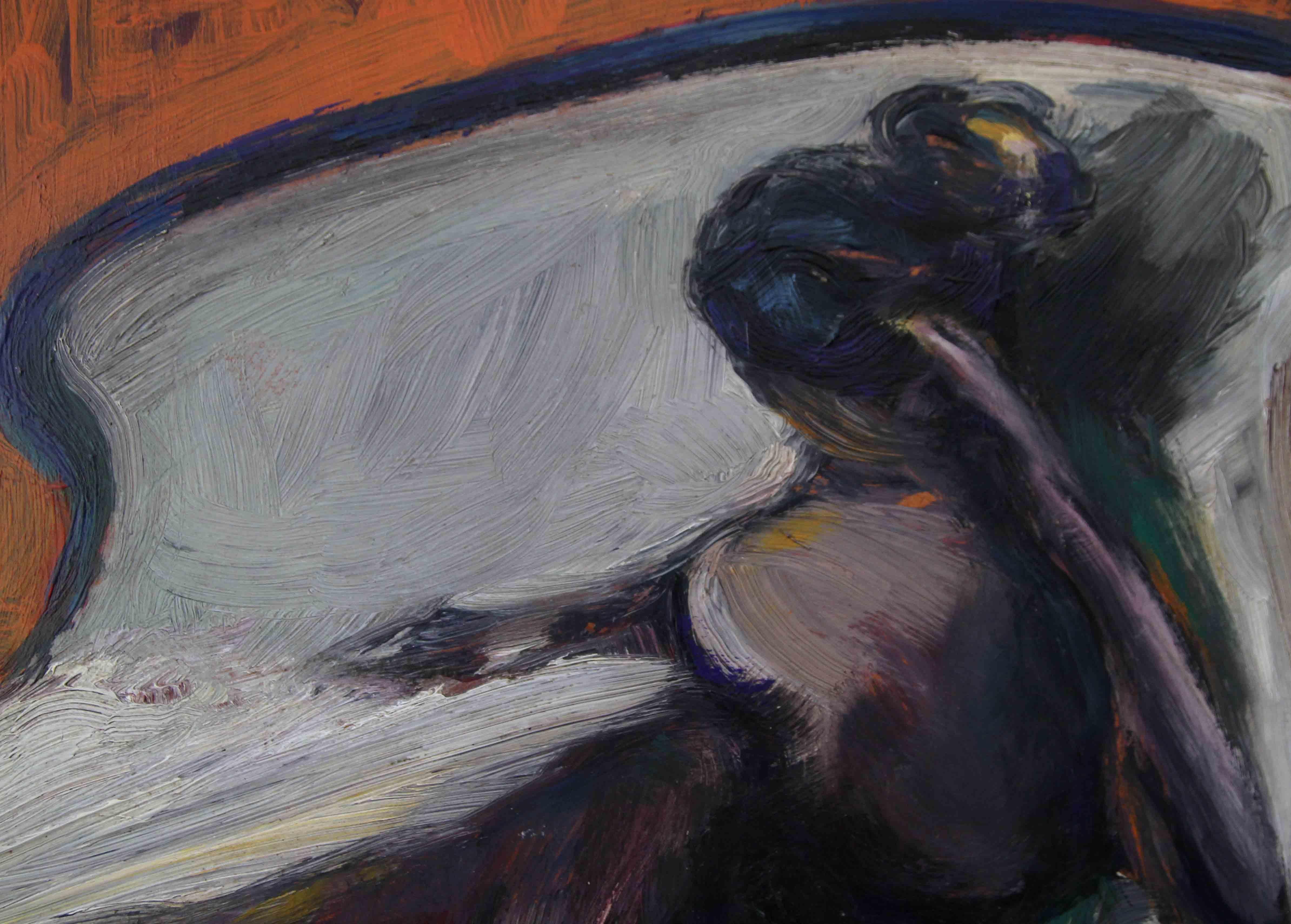 Women Observed - Scottish art Edinburgh Expressionist artist nude oil painting For Sale 3