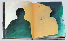 "Book of Limitations : Georgia"", Livre d'artiste peint unique sur livre trouvé altéré
