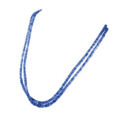 Robin Rotenier 110,00 Karat Blauer Saphir Perle Gelbgold Mehrstrangige Halskette