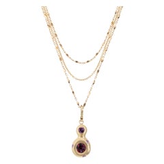 Robin Rotenier, collier pendentif en or avec spinelle et saphir de 1,32 carat certifié GIA